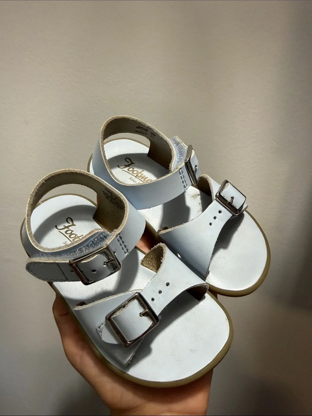 FootMates light blue Double-Buckle Kids Sandals with Ankle Strap